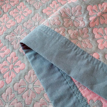 Cotton Gauze Yarn-Dyed Reversible Bedspread Quilt
