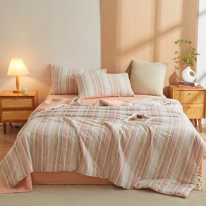 Soft Plaid Pure Summer Bedding Set