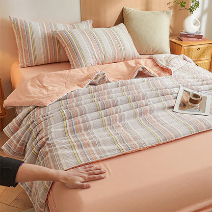 Soft Plaid Pure Summer Bedding Set