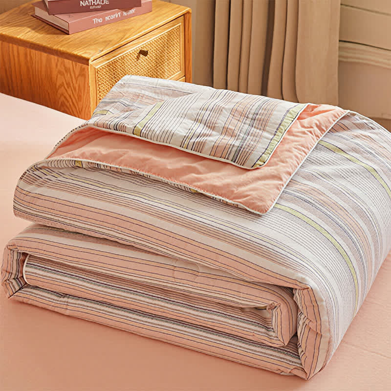 Soft Plaid Pure Summer Bedding Set