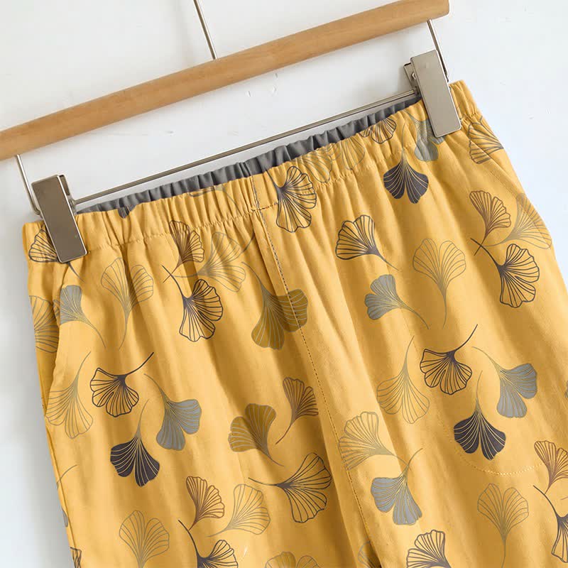 Ginkgo Leaf Cami Top & Pants Pajama Set
