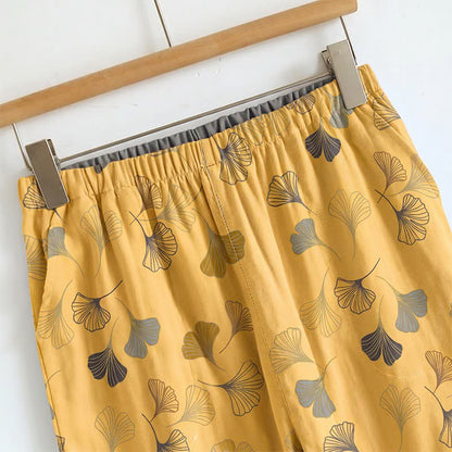 Ginkgo Leaf Cami Top & Pants Pajama Set