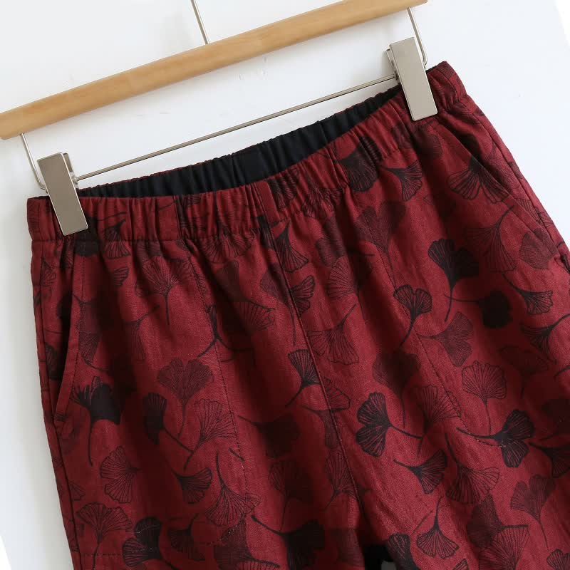 Ginkgo Leaf Cami Top & Pants Pajama Set