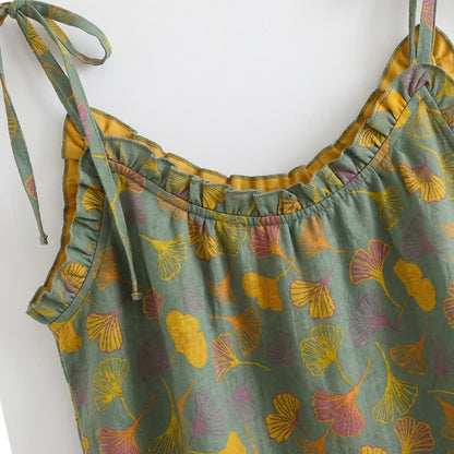 Ginkgo Leaf Cami Top & Pants Pajama Set
