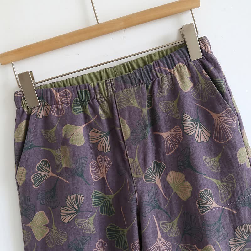 Ginkgo Leaf Cami Top & Pants Pajama Set