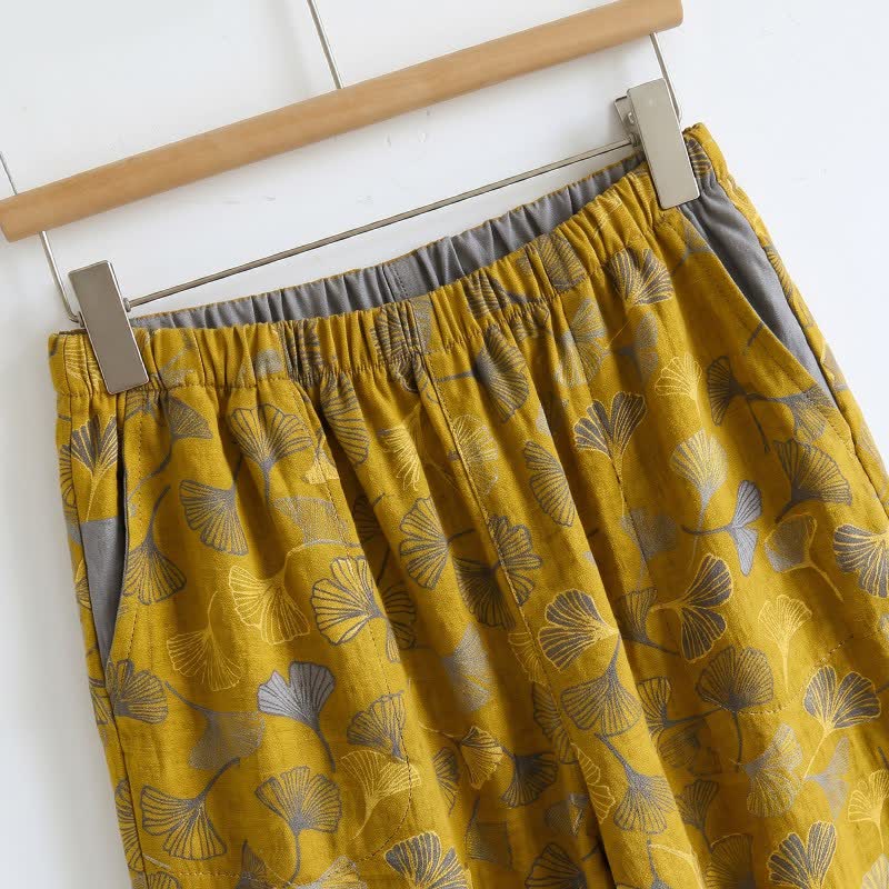 Ginkgo Leaf Cami Top & Pants Pajama Set