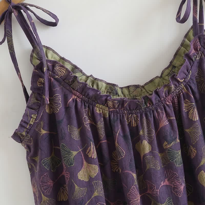 Ginkgo Leaf Cami Top & Pants Pajama Set