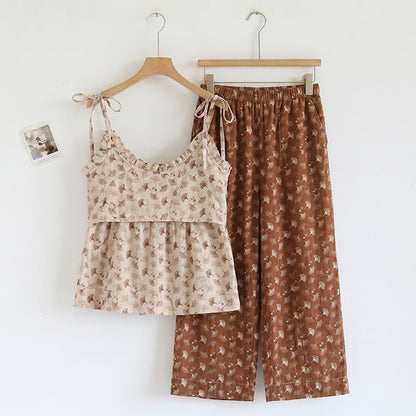 Ginkgo Biloba Leaf Cami Pajama Set