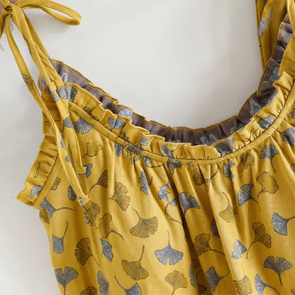 Ginkgo Biloba Leaf Cami Pajama Set