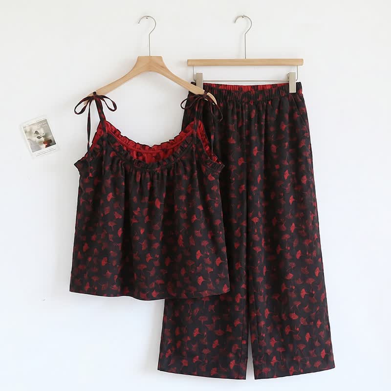 Ginkgo Biloba Leaf Cami Pajama Set