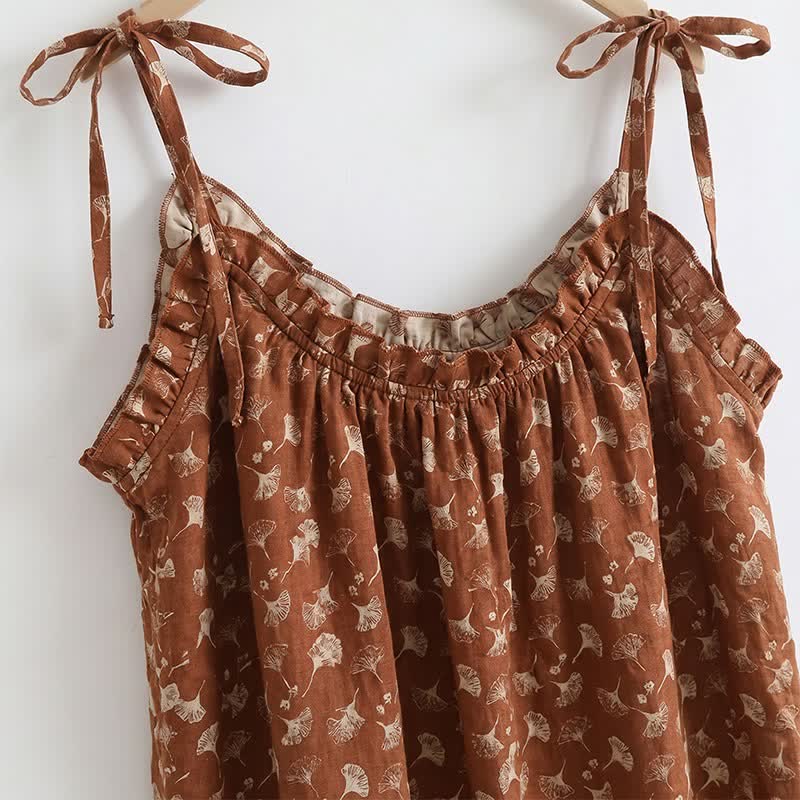 Ginkgo Biloba Leaf Cami Pajama Set