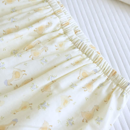 Cotton Duck Print Three Piece Loungewear