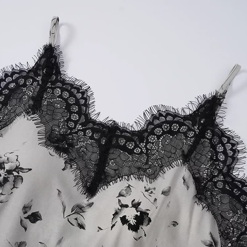 Romantic Floral Lace Cami Pajama Set