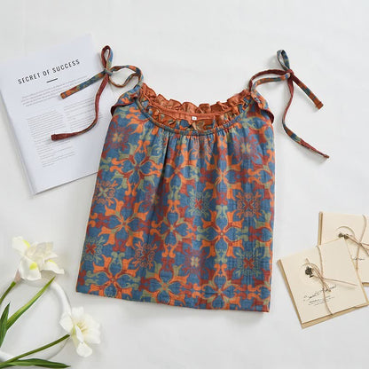 Vintage Boho Cotton Cami Night Dress