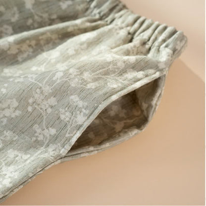 Soft Floral Cotton Button Front Pajamas