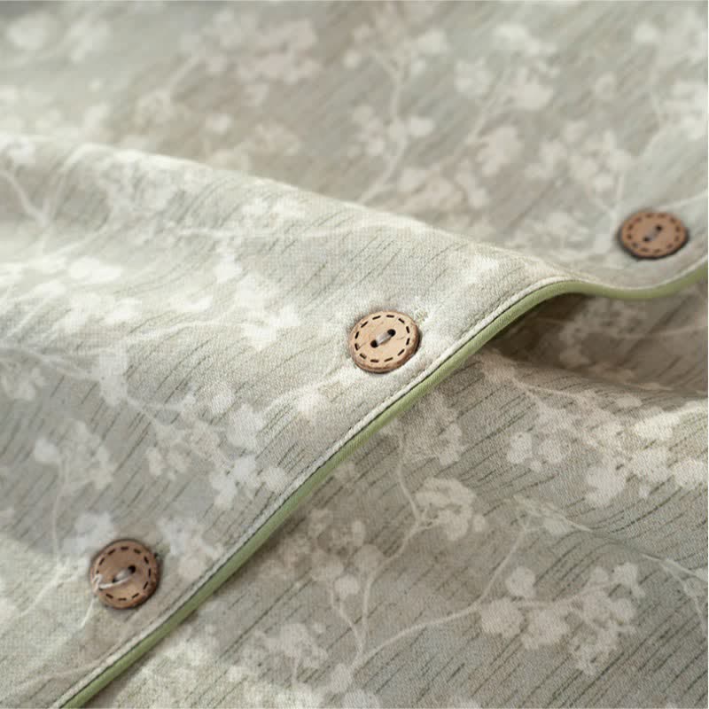 Soft Floral Cotton Button Front Pajamas