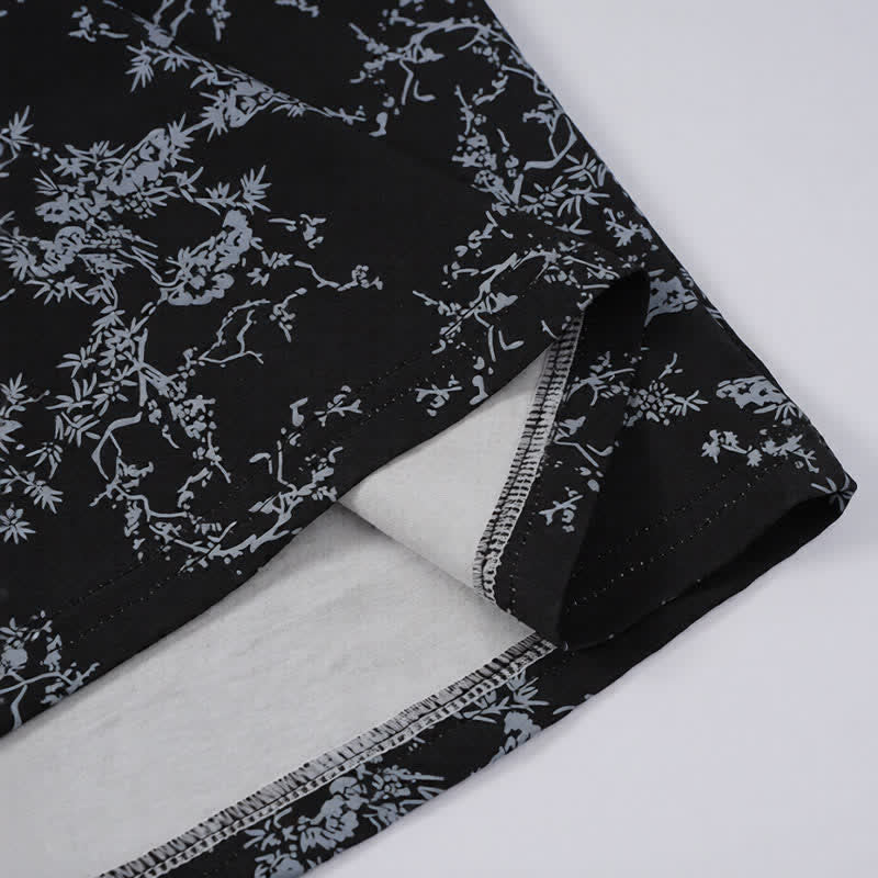 Black Floral Lace Cami Lounge Set