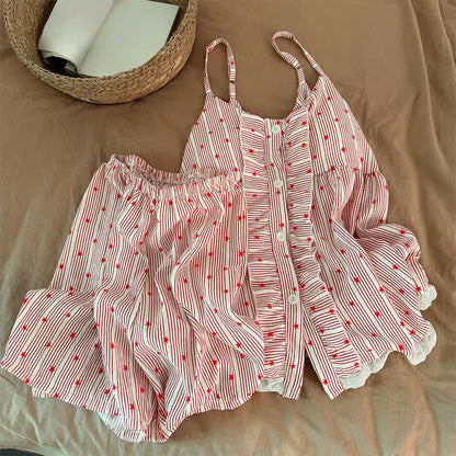Stripe & Star Ruffle Cami Lounge Set