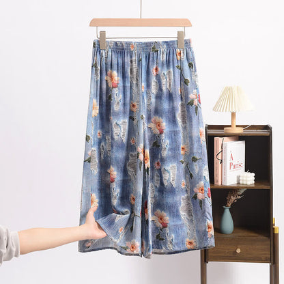 Pastoral Floral  Relaxed-Fit Cropped Sleep Pants