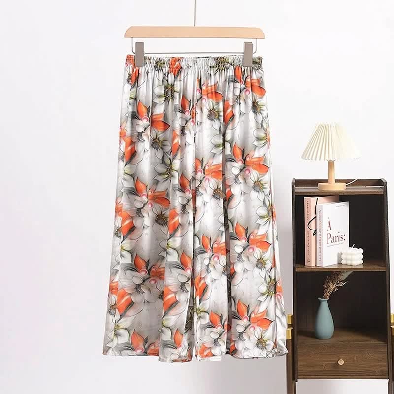 Vintage Floral Cropped Lounge Pants