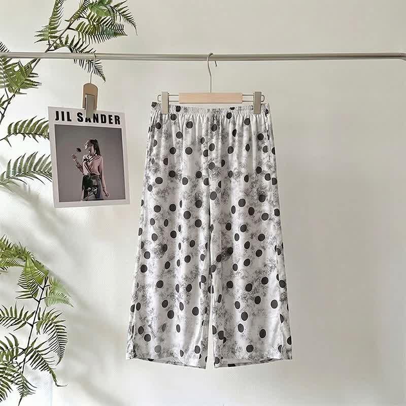 Polka Dot Cropped Pajama Pants