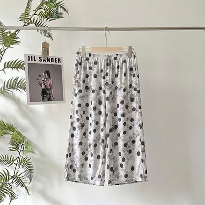 Polka Dot Cropped Pajama Pants