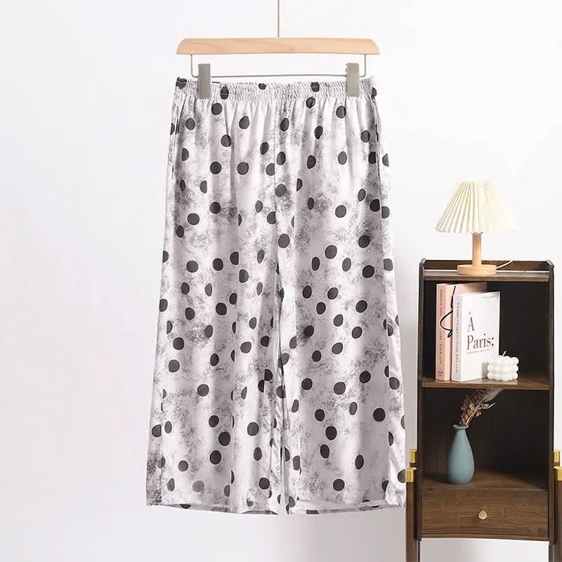 Polka Dot Cropped Pajama Pants