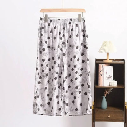 Polka Dot Cropped Pajama Pants