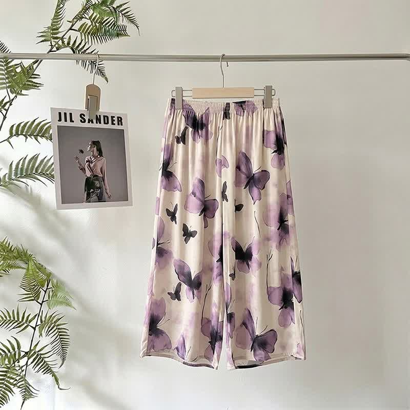 Dreamy Butterfly Cropped Pajama Pants