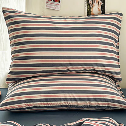 Minimalist Stripe Double Gauze Soft Bedding Set