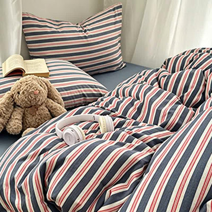 Minimalist Stripe Double Gauze Soft Bedding Set