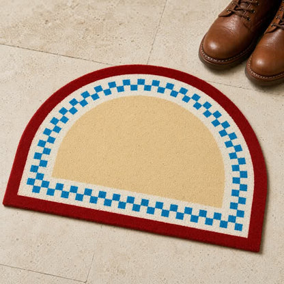 Half Moon Color Block Loop Pile Accent Rug