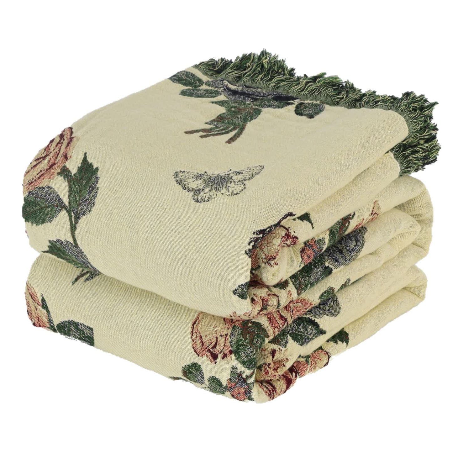 Romantic Rose Cotton Gauze Bedspread Quilt