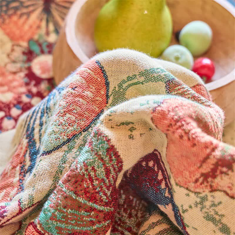 Enchanted Butterfly & Floral Muslin Bedspread Quilt