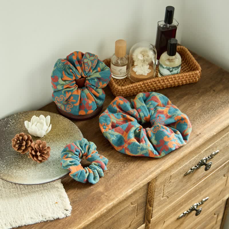Ginkgo Leaf Scrunchies 3pc Set
