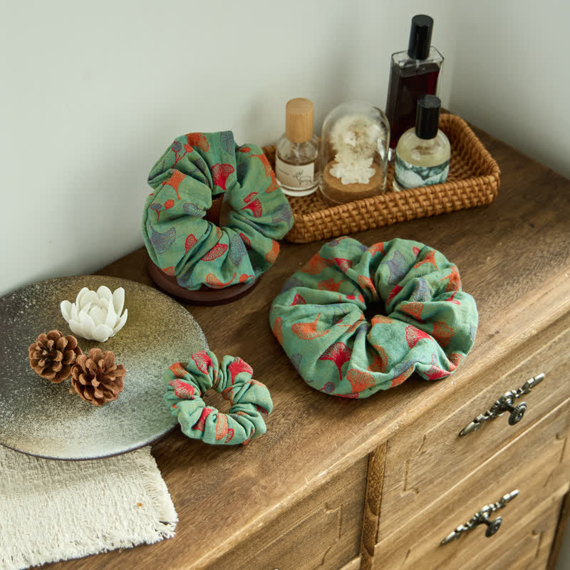 Ginkgo Hair Scrunchies 3 Pack