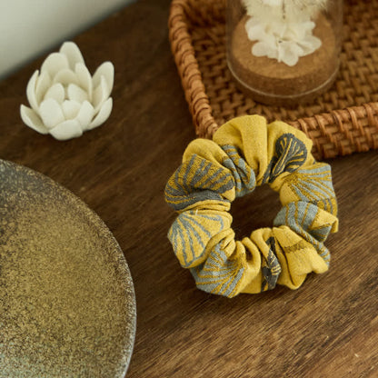 Ginkgo Print Scrunchies Set of 3