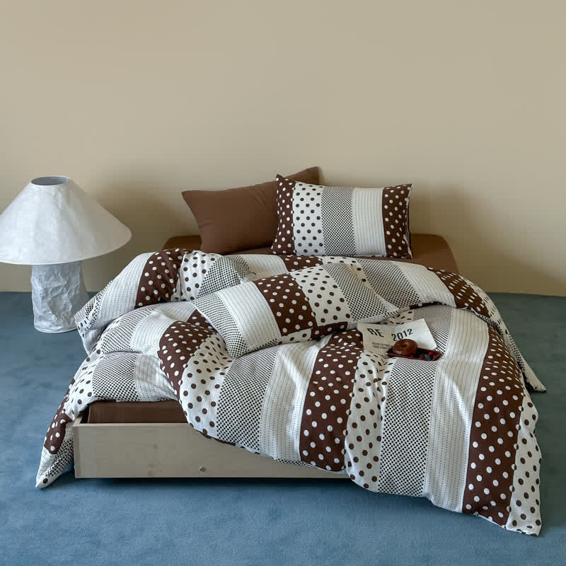 Patchwork Polka Dot Double Gauze Bedding Set