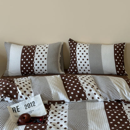 Patchwork Polka Dot Double Gauze Bedding Set
