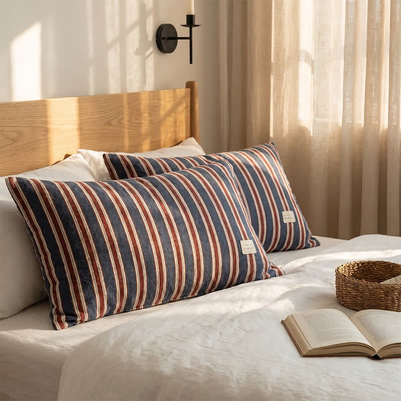 Vintage Stripe Woven Gauze Cotton Pillow Cover
