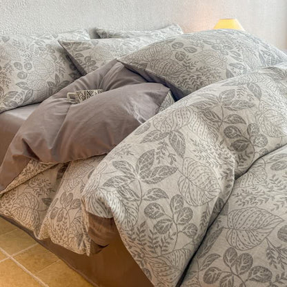 Botanical Whisper Washed Cotton Jacquard Bedding Set