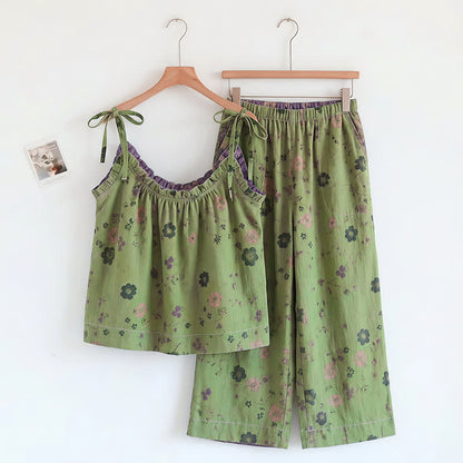 Vintage Floral Cami & Pants Pajama Set