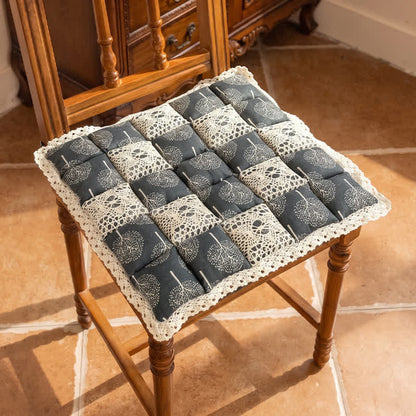 Vintage Country Floral Lace Chair Cushion