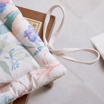 Pastel Botanical Memory Foam Chair Cushion