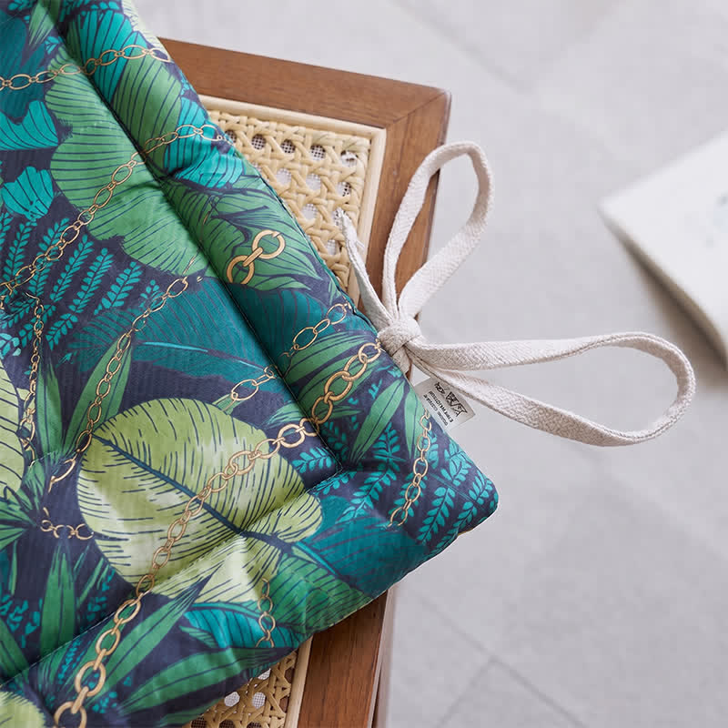 Tropical Chain Leaf Memory Foam Seat Cushion
