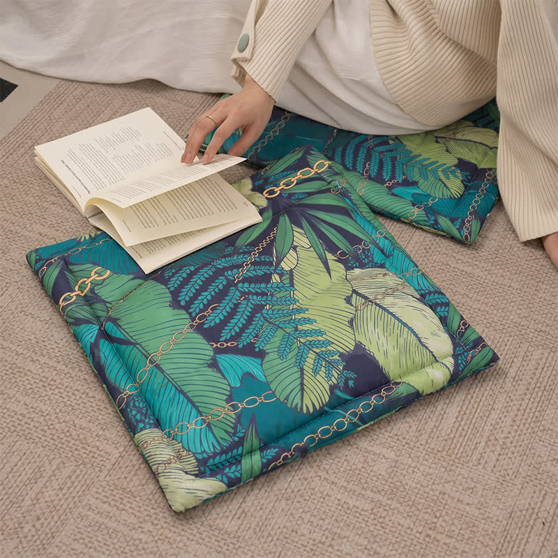 Tropical Chain Leaf Memory Foam Seat Cushion