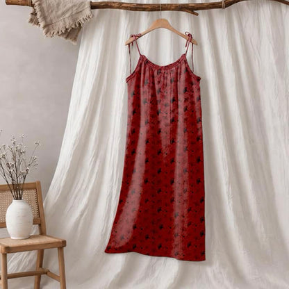 Ginkgo Floral Tie Strap Lounge Dress