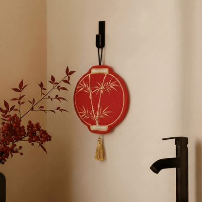 Lunar Red Bamboo Coral Fleece Hand Towel