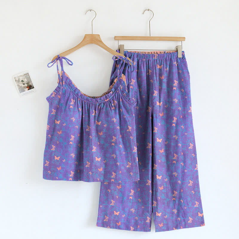 Butterfly Print Cami & Lounge Pants Set