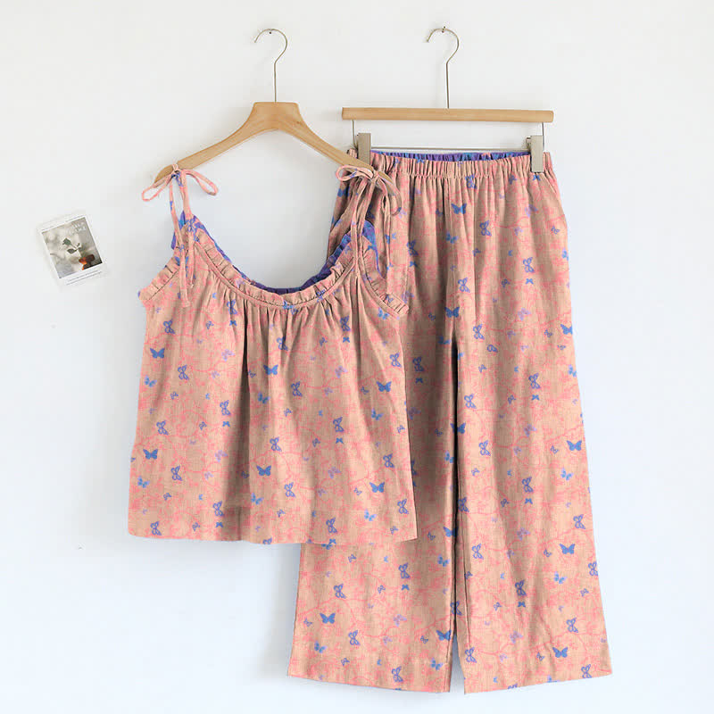 Butterfly Print Cami & Lounge Pants Set